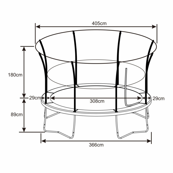 Axi Large Garden Trampoline for Children with Net Denver 366 cm
