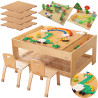 MASTERKIDZ Wooden Educational Table + STEM WALL ACCESSORIES + 359 pcs.