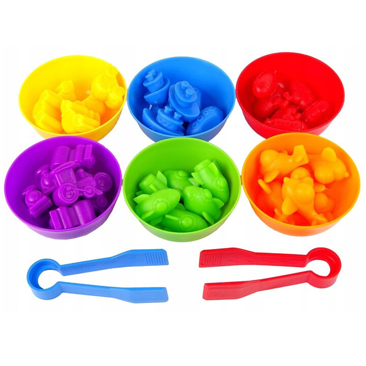 WOOPIE Montessori Educational Game Color Sorter Vehicles 44 pcs.