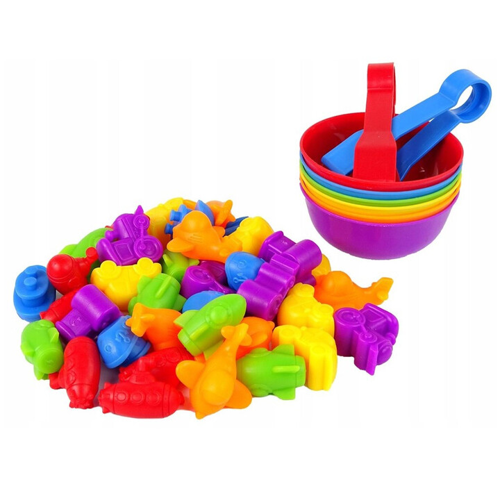 WOOPIE Montessori Educational Game Color Sorter Vehicles 44 pcs.