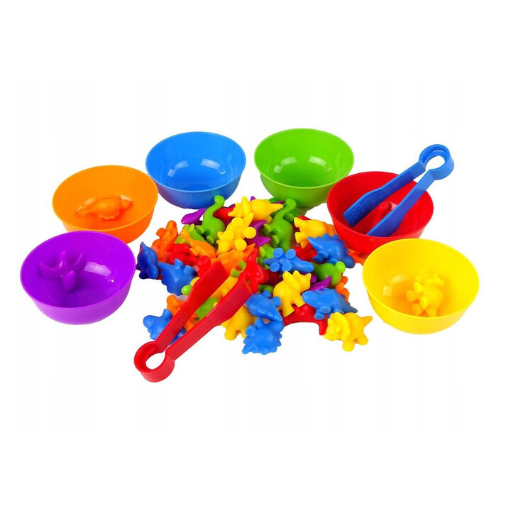 WOOPIE Montessori Educational Game Color Sorter Dinosaurs 56 pcs.