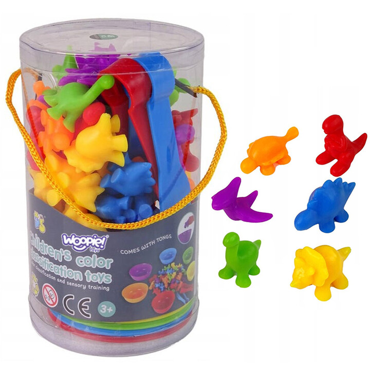WOOPIE Montessori Educational Game Color Sorter Dinosaurs 56 pcs.