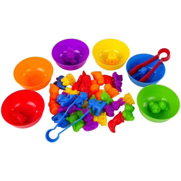 WOOPIE Montessori Educational Game Color Sorter Animals 44 pcs.