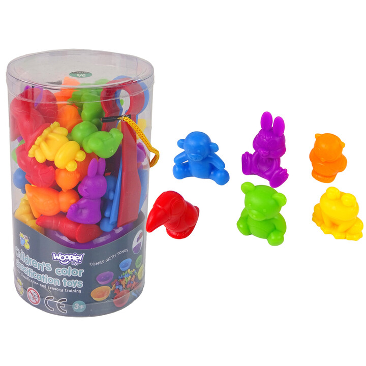 WOOPIE Montessori Educational Game Color Sorter Animals 44 pcs.