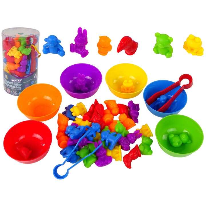 WOOPIE Montessori Educational Game Color Sorter Animals 44 pcs.