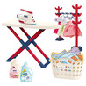 WOOPIE XXL Set Ironing Board with Iron, Hanger, Laundry Basket and Clothes 14 pcs.