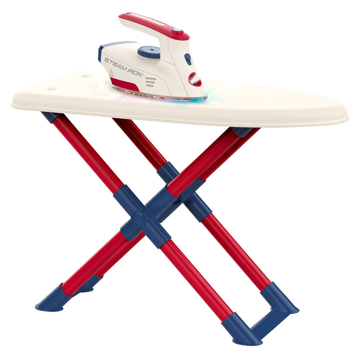 WOOPIE XXL Set Ironing Board with Iron, Hanger, Laundry Basket and Clothes 14 pcs.