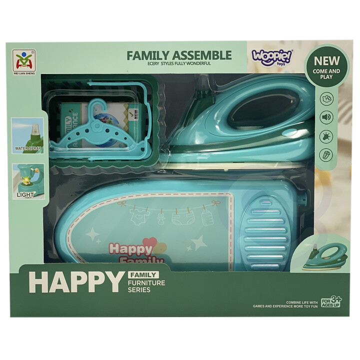 WOOPIE 2-in-1 Ironing Set: Iron Board + Laundry Basket, 6 pcs.