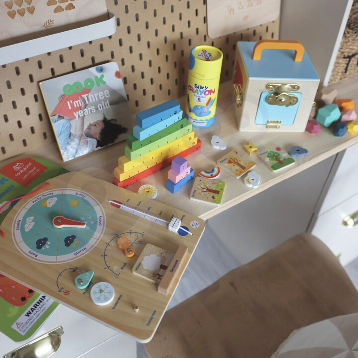 Tooky Toy Edukacyjne Pudełko dla Dzieci z 6w1 od 3 Lat