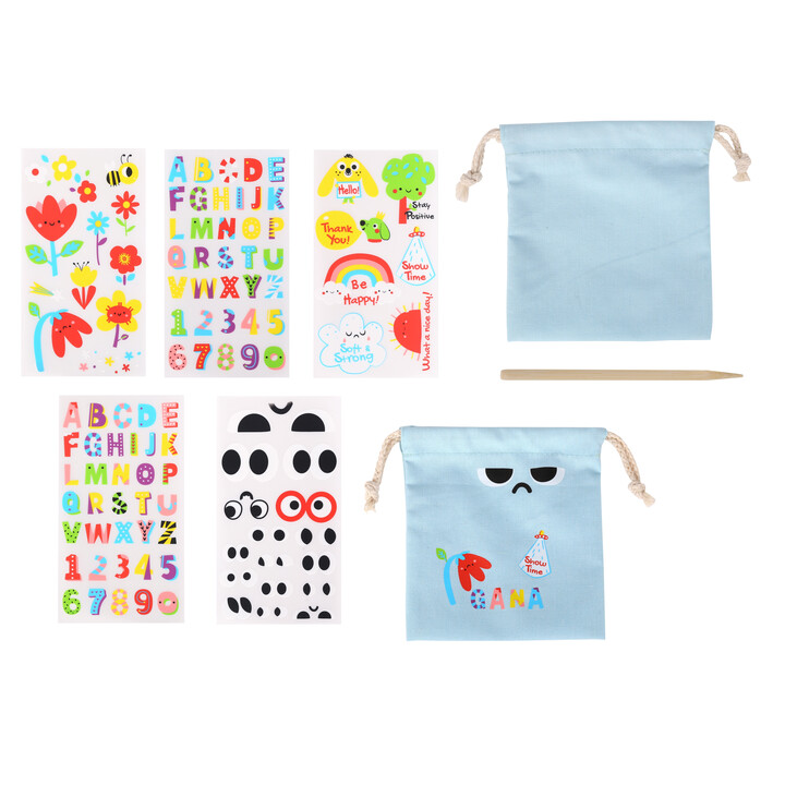 WOOPIE ART&FUN Creative Set Magic Bag + Stickers for Decoration over 109 pcs (SET OF 5)