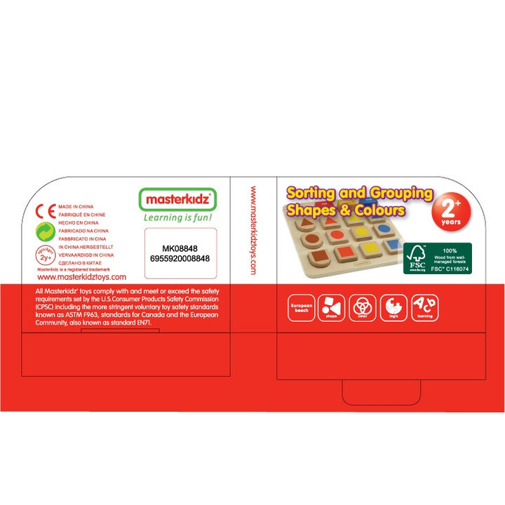 MASTERKIDZ Educational Board Shapes and Colors Sorter