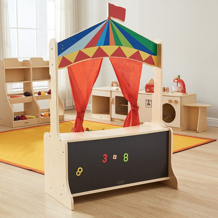MASTERKIDZ Wooden Puppet Theatre Shop Stall