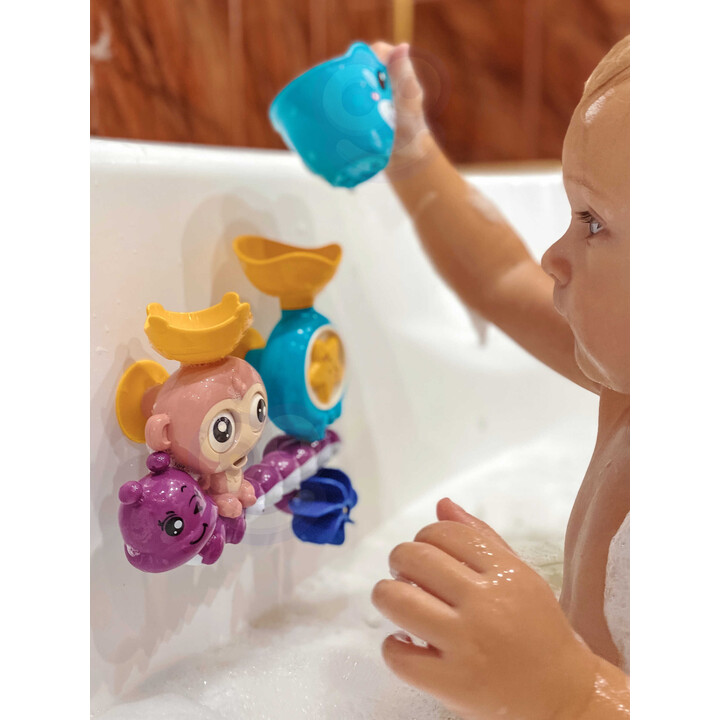 WOOPIE BABY Monkey Bath Water Toy + Cup