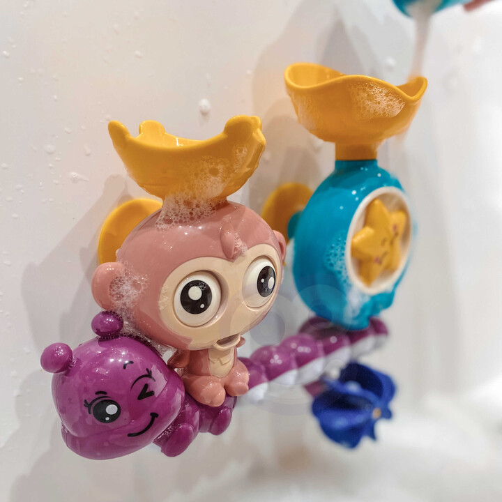 WOOPIE BABY Monkey Bath Water Toy + Cup
