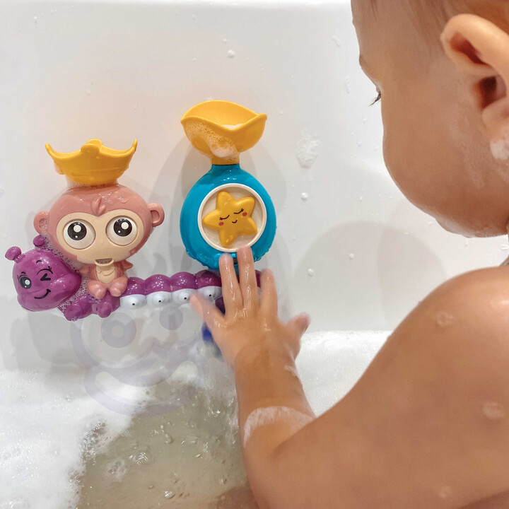 WOOPIE BABY Monkey Bath Water Toy + Cup