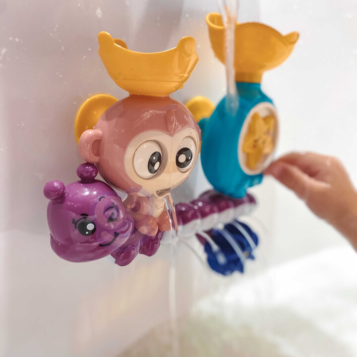 WOOPIE BABY Monkey Bath Water Toy + Cup