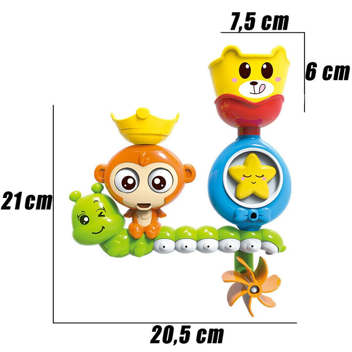 WOOPIE BABY Monkey Bath Water Toy + Cup
