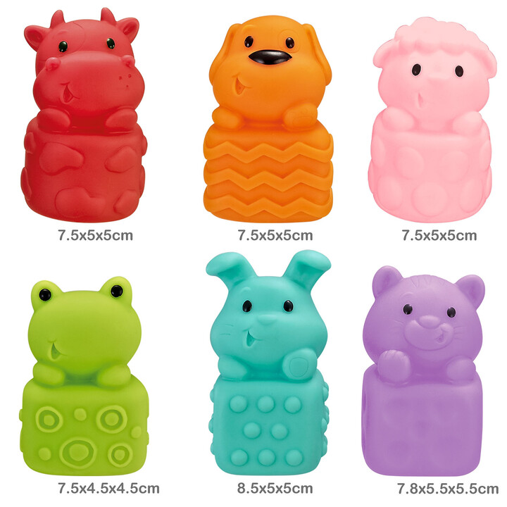 WOOPIE BABY Soft Sensory Animals Set of 6