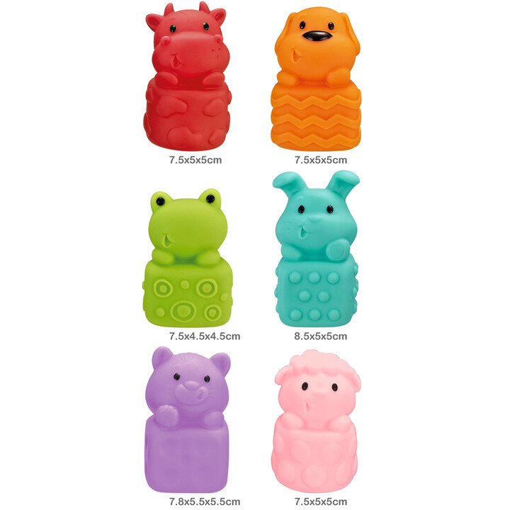 WOOPIE BABY Soft Sensory Animals Set of 6