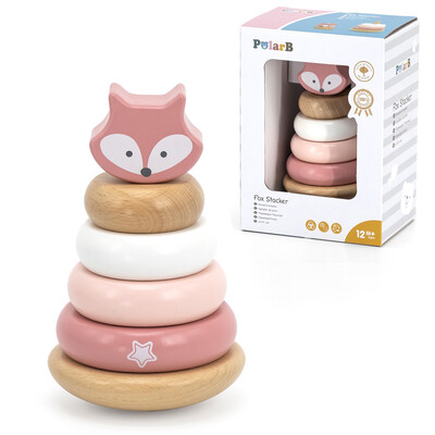 VIGA PolarB Wooden Educational Pyramid - Fox
