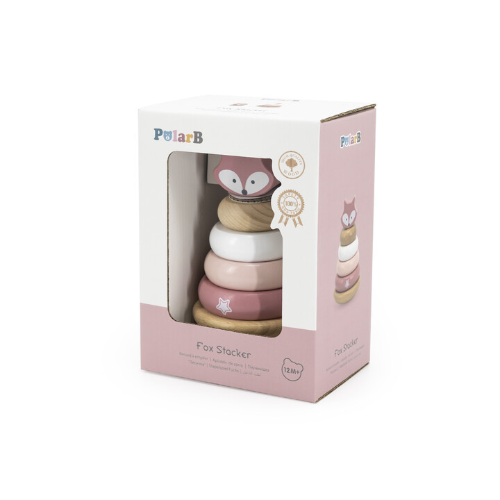 VIGA PolarB Wooden Educational Pyramid - Fox