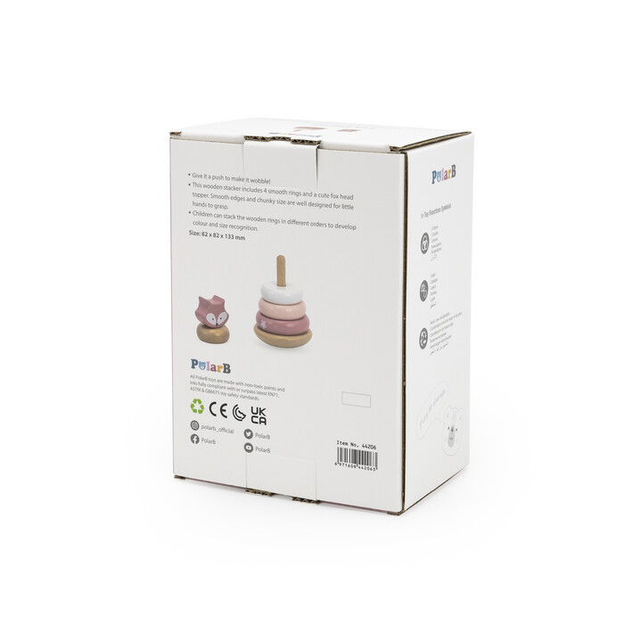 VIGA PolarB Wooden Educational Pyramid - Fox