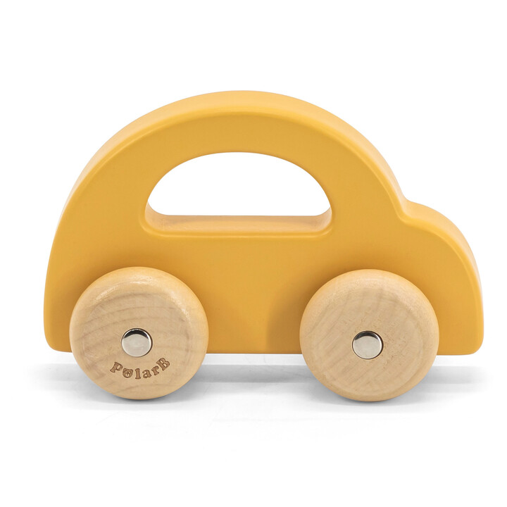 VIGA PolarB Wooden Push Car Yellow