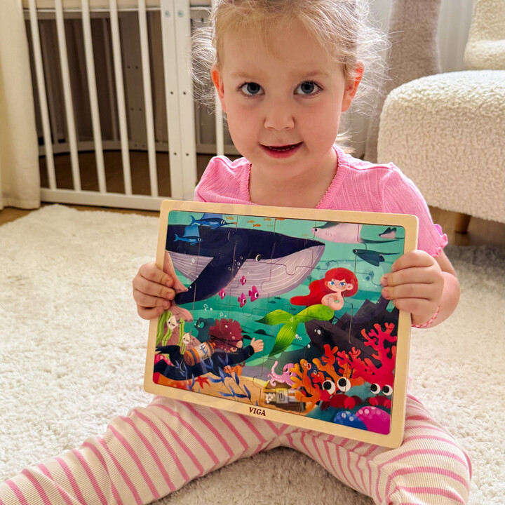 VIGA Wooden Puzzle 24 Pieces Puzzle Secrets of the Sea