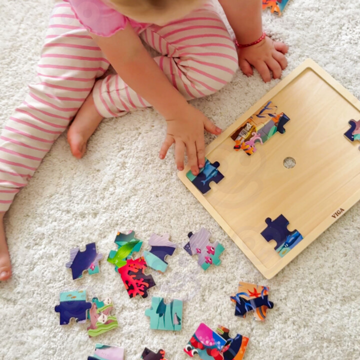 VIGA Wooden Puzzle 24 Pieces Puzzle Secrets of the Sea