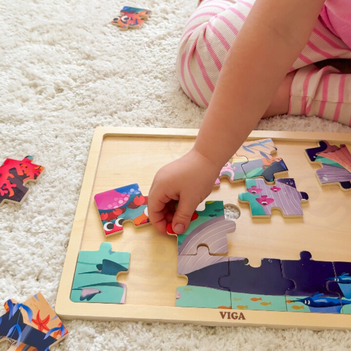 VIGA Wooden Puzzle 24 Pieces Puzzle Secrets of the Sea