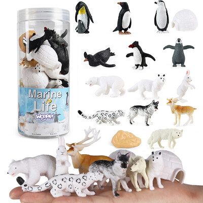 WOOPIE Arctic Animals Figures Set 16 pcs.