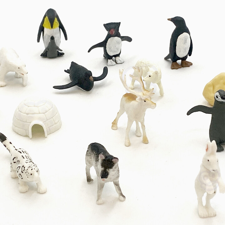 WOOPIE Arctic Animals Figures Set 16 pcs.