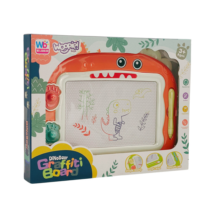 WOOPIE Magnetic Color Marker Board + 2 Dinosaur Stamps