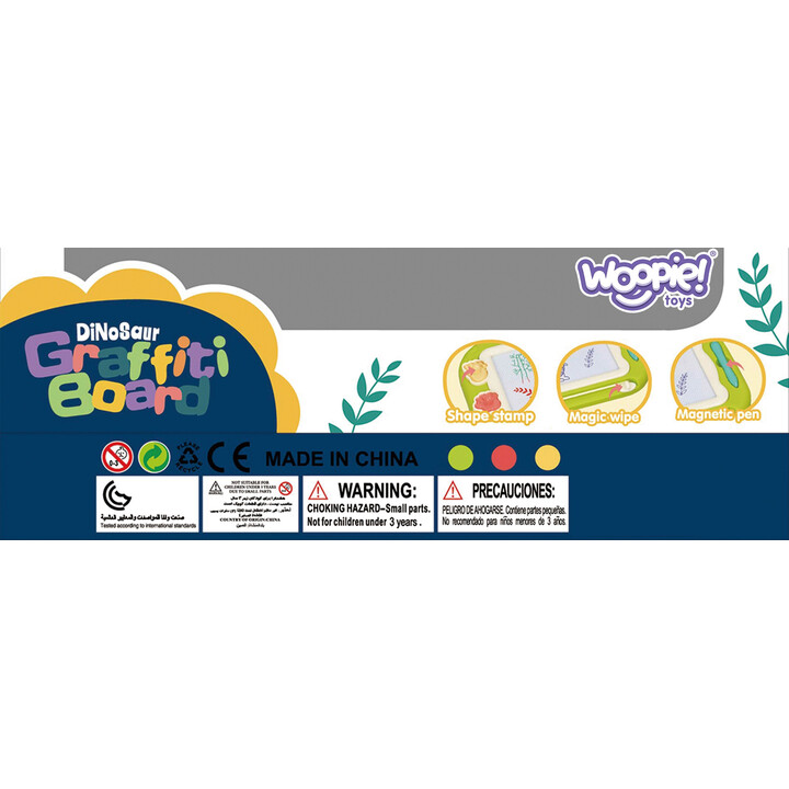 WOOPIE Magnetic Color Marker Board + 2 Dinosaur Stamps