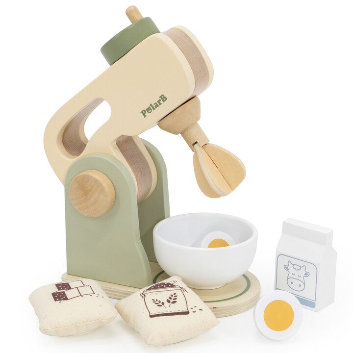 VIGA PolarB Wooden Kitchen Mixer Green + Accessories