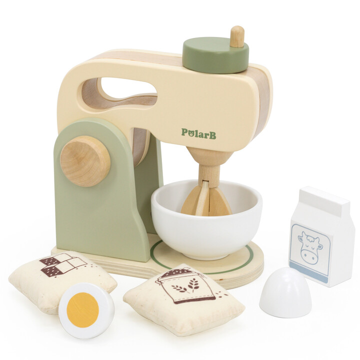 VIGA PolarB Wooden Kitchen Mixer Green + Accessories