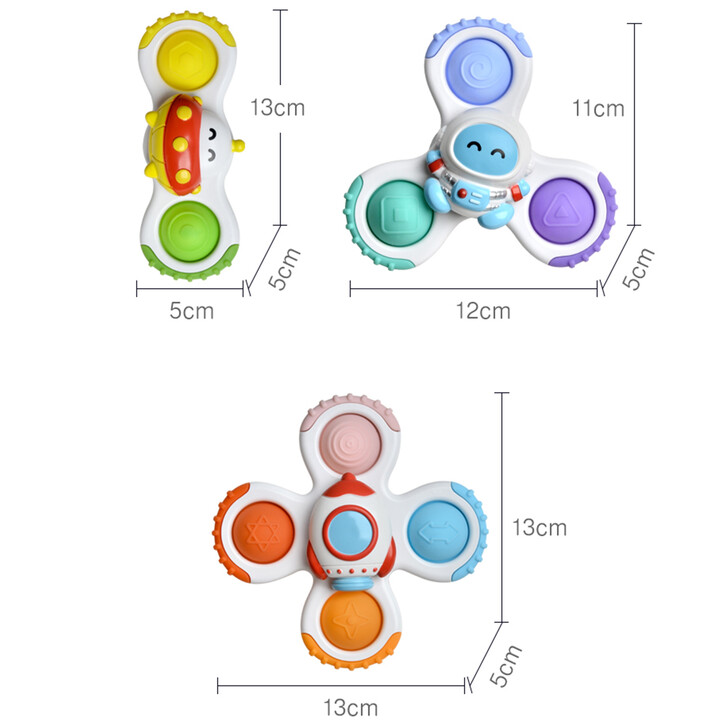 WOOPIE BABY Spinner Sensory Toy Rocket Alien Ufo 3 pcs.