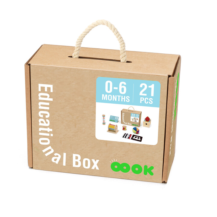 TOOKY TOY Box XXL Montessori Educational 6in1 Sensory Box 0-6 Months