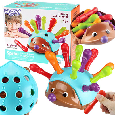 WOOPIE Hedgehog Sorter Montessori Skill Game Learning Numbers and Colors 4 in 1