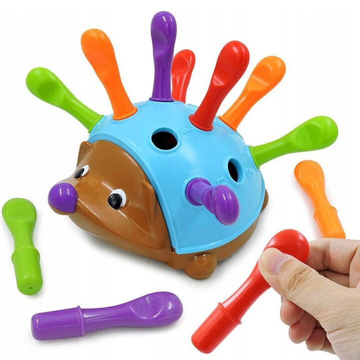 WOOPIE Hedgehog Sorter Montessori Skill Game Learning Numbers and Colors 4 in 1