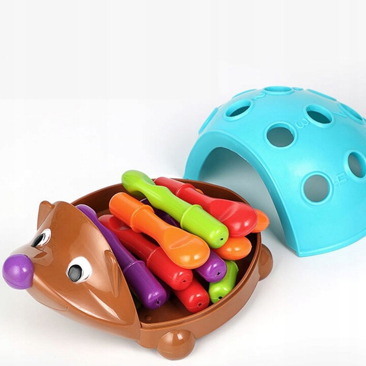 WOOPIE Hedgehog Sorter Montessori Skill Game Learning Numbers and Colors 4 in 1