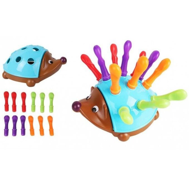 WOOPIE Hedgehog Sorter Montessori Skill Game Learning Numbers and Colors 4 in 1