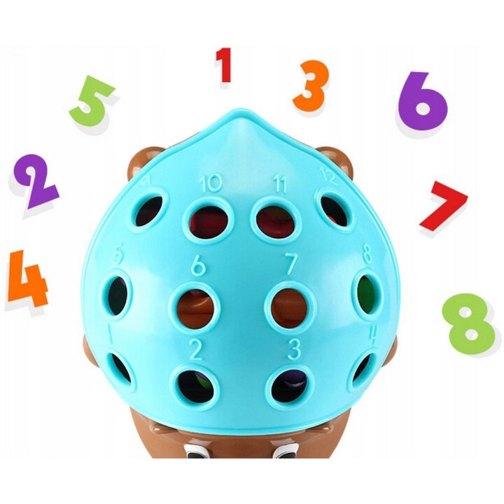 WOOPIE Hedgehog Sorter Montessori Skill Game Learning Numbers and Colors 4 in 1