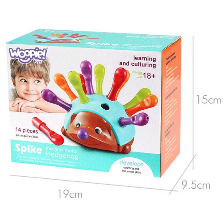 WOOPIE Hedgehog Sorter Montessori Skill Game Learning Numbers and Colors 4 in 1