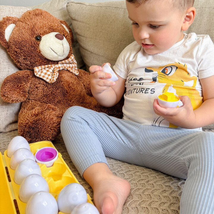 WOOPIE Montessori Egg Puzzle - Match Shapes and Colors