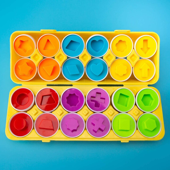WOOPIE Montessori Egg Puzzle - Match Shapes and Colors