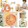 CLASSIC WORLD Wooden 5-in-1 Sensory Educational Cube
