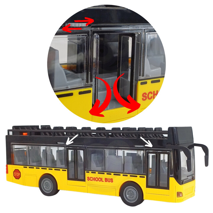WOOPIE Autobus ze Światłami i Otwieranymi Drzwiami