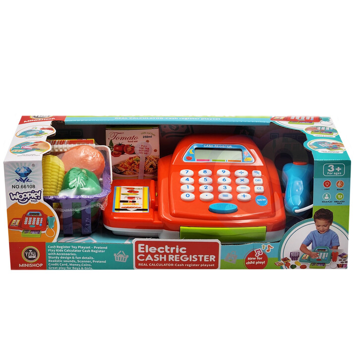 WOOPIE Cash Register with Calculator and Accessories