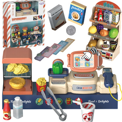 WOOPIE Shop Supermarket Cash Register 42 pcs.